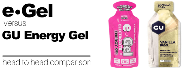 e-Gel vs GU energy gel comparison