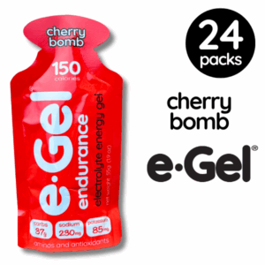 e-Gel Endurance Energy Gel Cherry Bomb 24 pack box