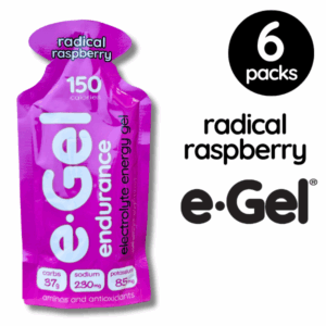 e-Gel Endurance Energy Gel Radical Raspberry 6 pack box