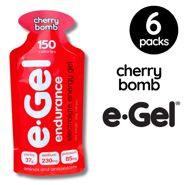 e-Gel Endurance Energy Gel Cherry Bomb 6 pack box