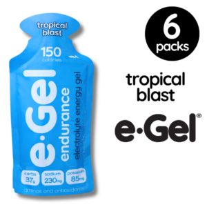 e-Gel Endurance Energy Gel Tropical Blast 6 pack box